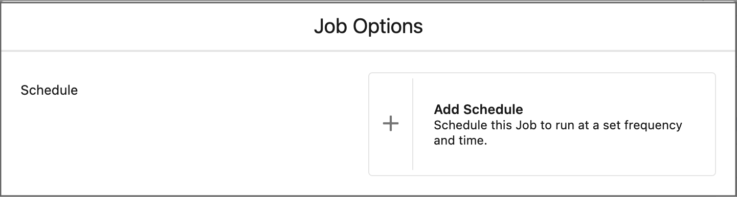 the Add Schedule button. Its subtitle reads 