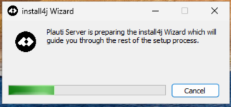 Plauti Server install initial loading window.png